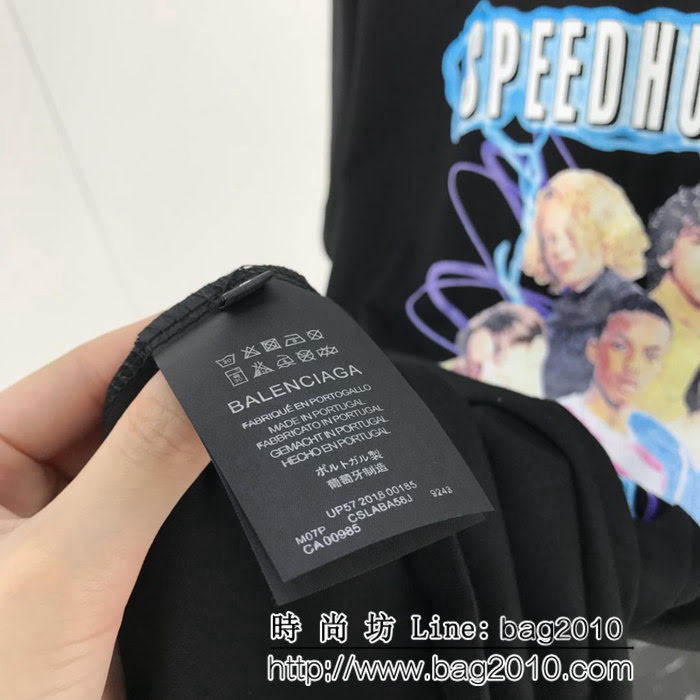 BALENCIAGA巴黎世家 18秋冬巴黎秀款 OS大版型 樂隊短袖 情侶款 ydi1630